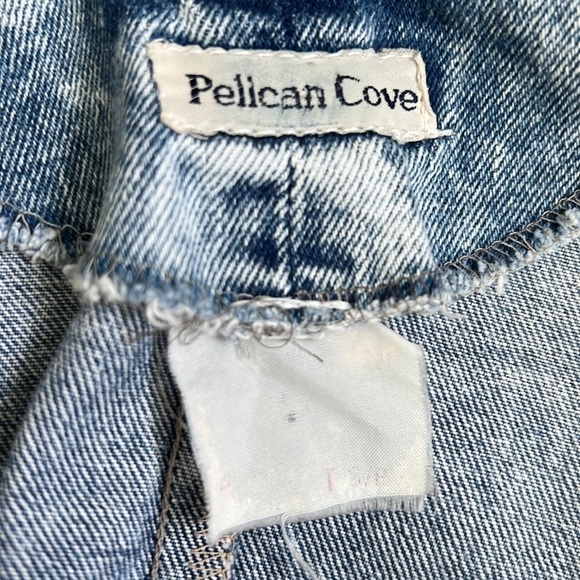 Vintage 80s 90s Acid Wash Denim Relaxed Fit Overall Maxi Jean Dress - Picture 9 of 10